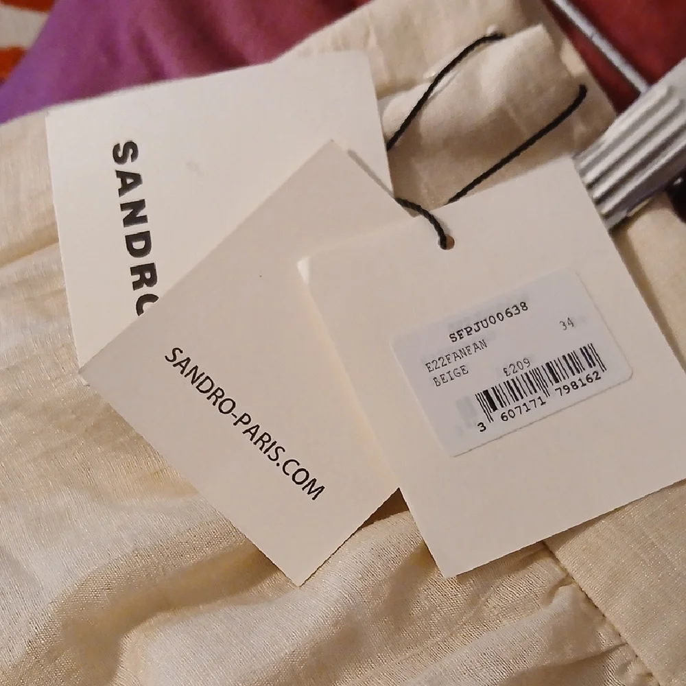 Sandro‎ Cream Tiered Skirt